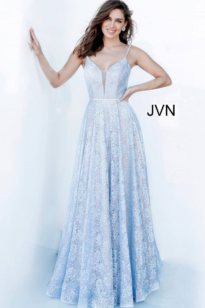 Jovani JVN03111 Size 6 Ivory Metallic Lace Prom Dress Wedding A line Evening Gown JVN 03111 Jovani JVN03111 Size 6 Ivory Metallic Lace Prom Dress Wedding A line Evening Gown JVN 03111