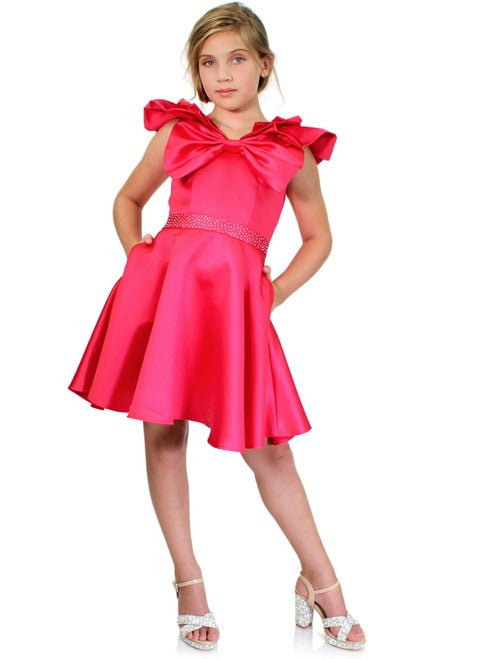 Marc Defang K6013 Size 8 Hot Pink Short A Line Girls Pageant Cocktail Glass Slipper Formals Marc Defang K6013 Size 8 Hot Pink Short A Line Girls Pageant Cocktail Glass Slipper Formals
