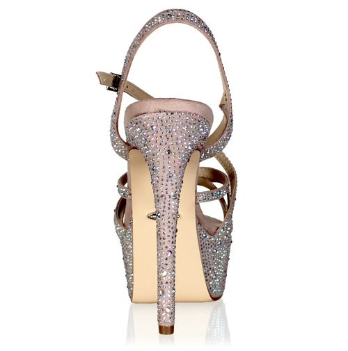 DESCRIPTION Marc Top - AB Crystal FS-1045AB Pageant Heels - Shoes Best seller in pageantry! 6" Heels, 2" Platforms AB crystals heated on over sueded skin tone material Newly developed platforms, super sturdy on stage Designed for pageant & model runway Light weight and comfortable, performs amazingly on stage and runway Size run true to size Available Sizes: 5.5, 6, 6.5, 7, 7.5, 8, 8.5, 9, 9.5, 10, 11