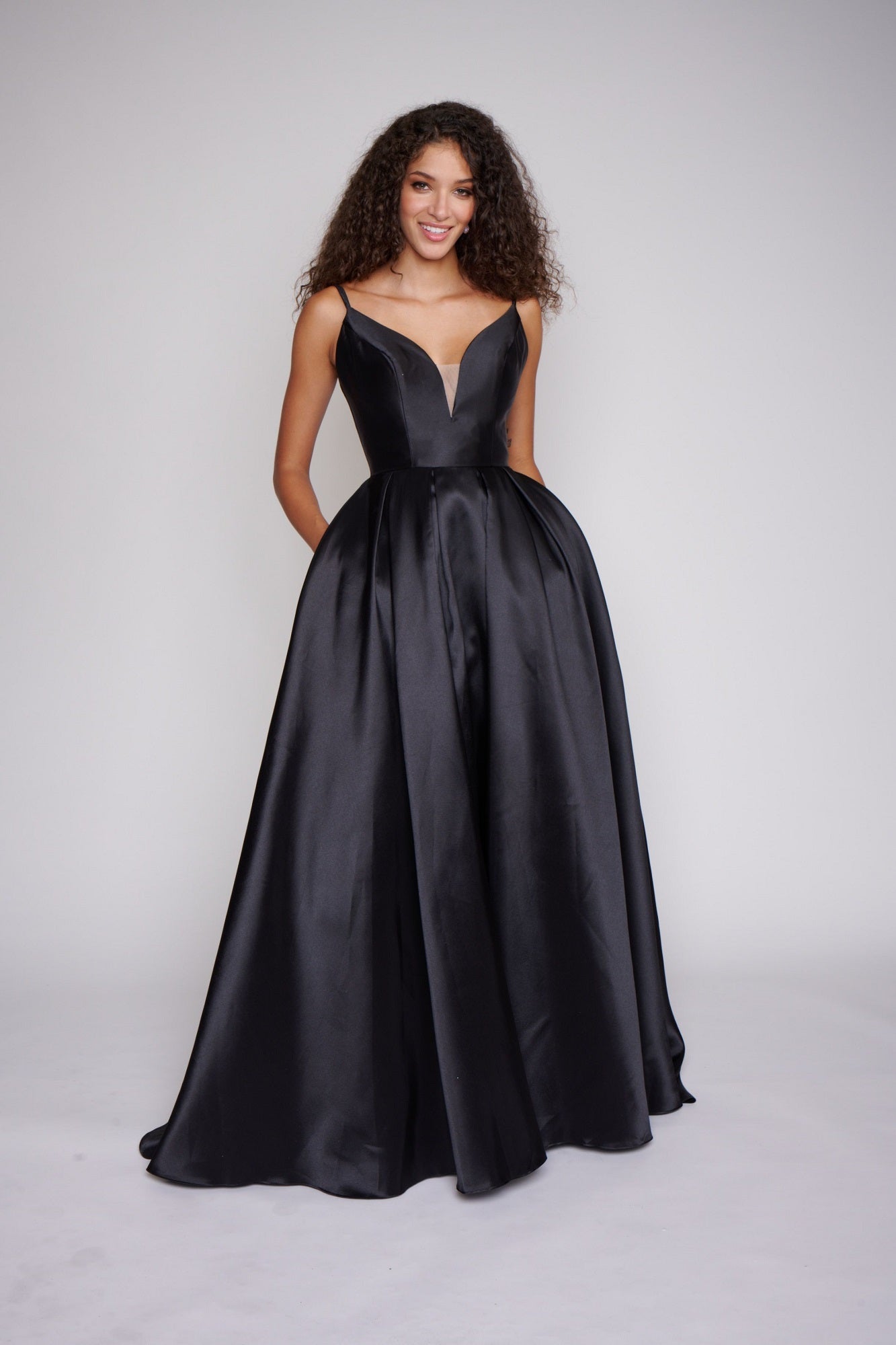 Nina Canacci B1900 Size 0 Black satin prom dress ballgown bow Formal G Glass Slipper Formals Nina Canacci B1900 Size 0 Black satin prom dress ballgown bow Formal G Glass Slipper Formals
