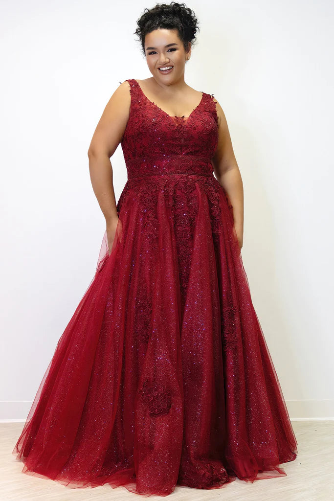 Plus size pageant dresses with shop sleeves