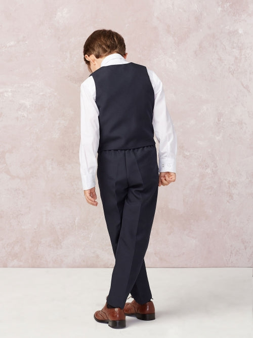 Boy's 5 Piece SLIM FIT Tuxedo Set - Navy Blue 4020