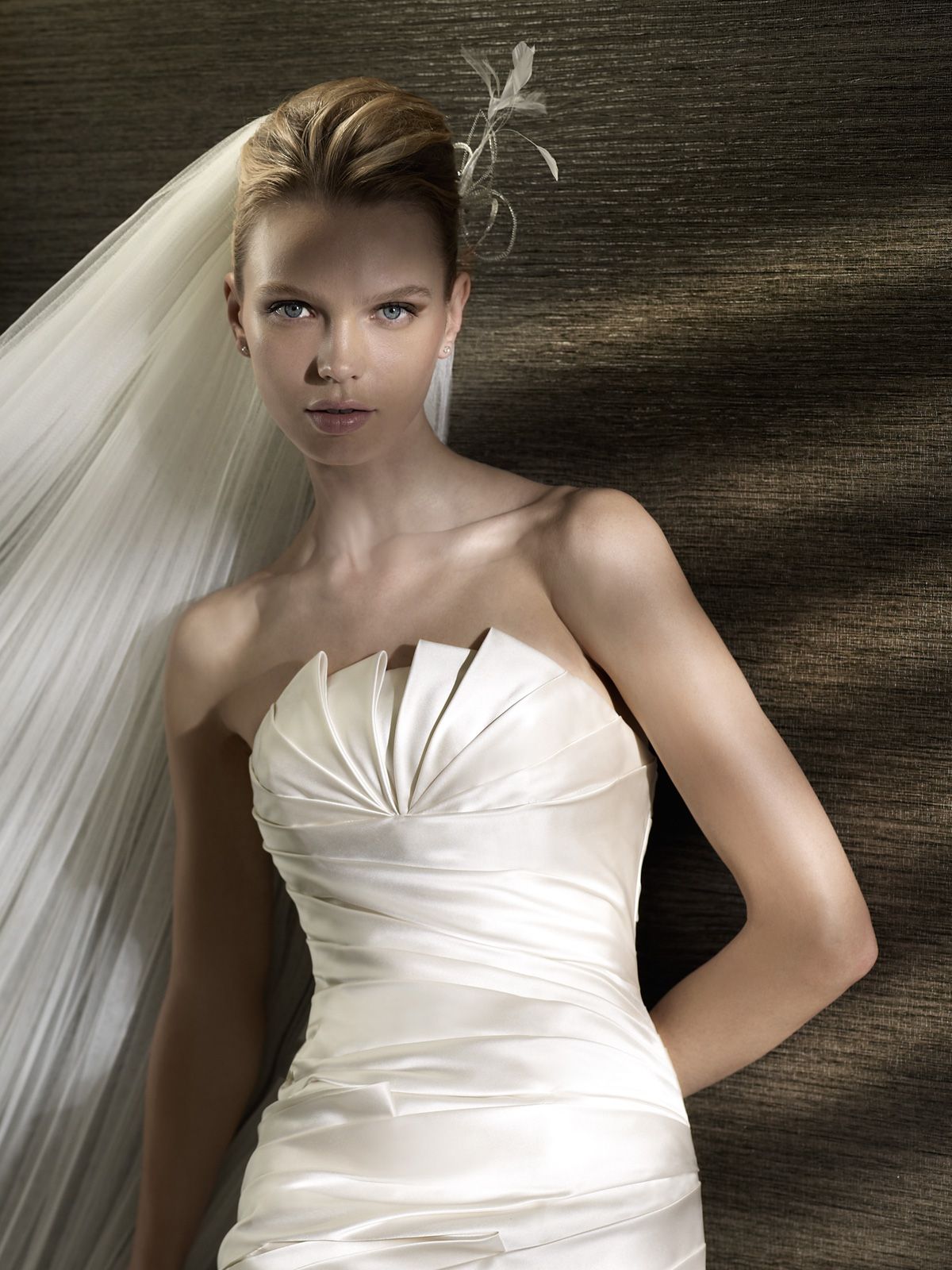 Pronovias Esmirna Size 16 Satin Wedding Dress Mermaid