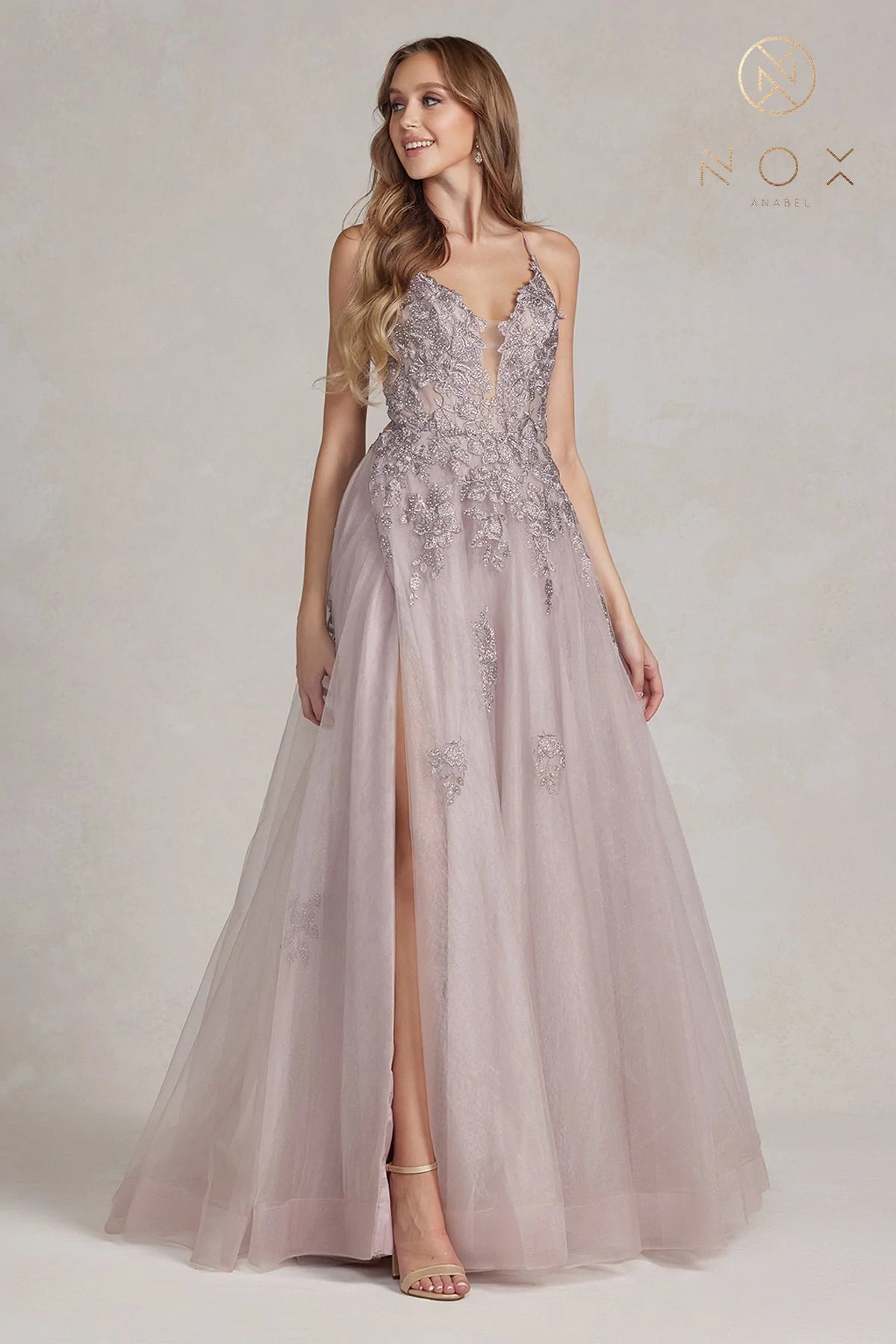 Mauve formal dress sales