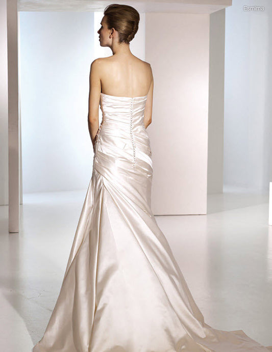 Pronovias Esmirna Size 16 Satin Wedding Dress Mermaid