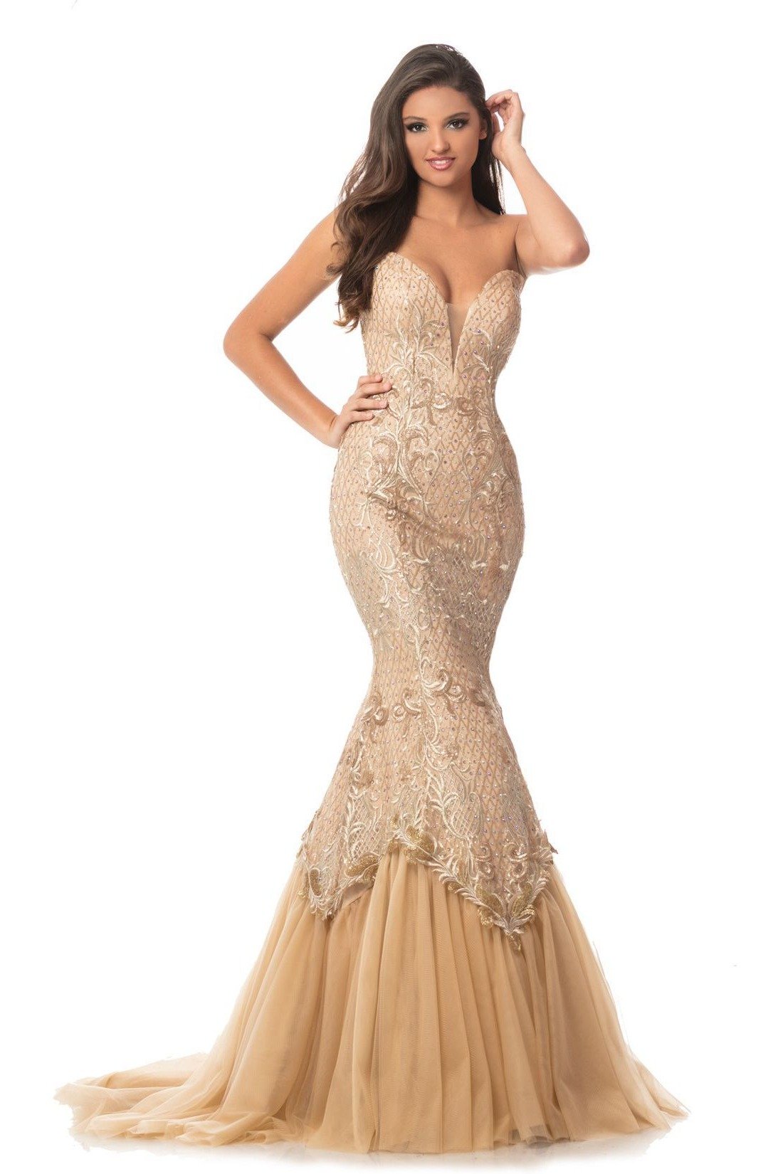 Johnathan Kayne 9001 Embroidered Lace Mermaid Prom Dress Pageant Gown Size 4 Johnathan Kayne 9001 Embroidered Lace Mermaid Prom Dress Pageant Gown Size 4