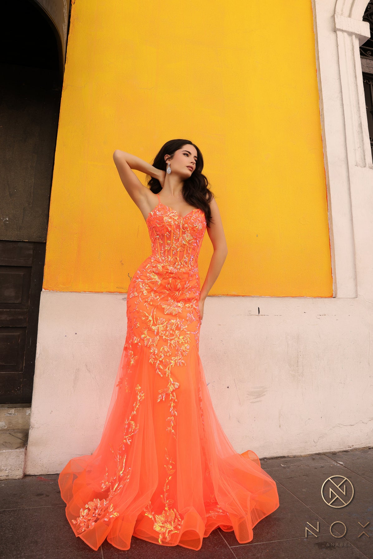 neon orange dress Silk True Wrap Mini contrast tones that remain consistent across the fabric Get It Right Midi Dress