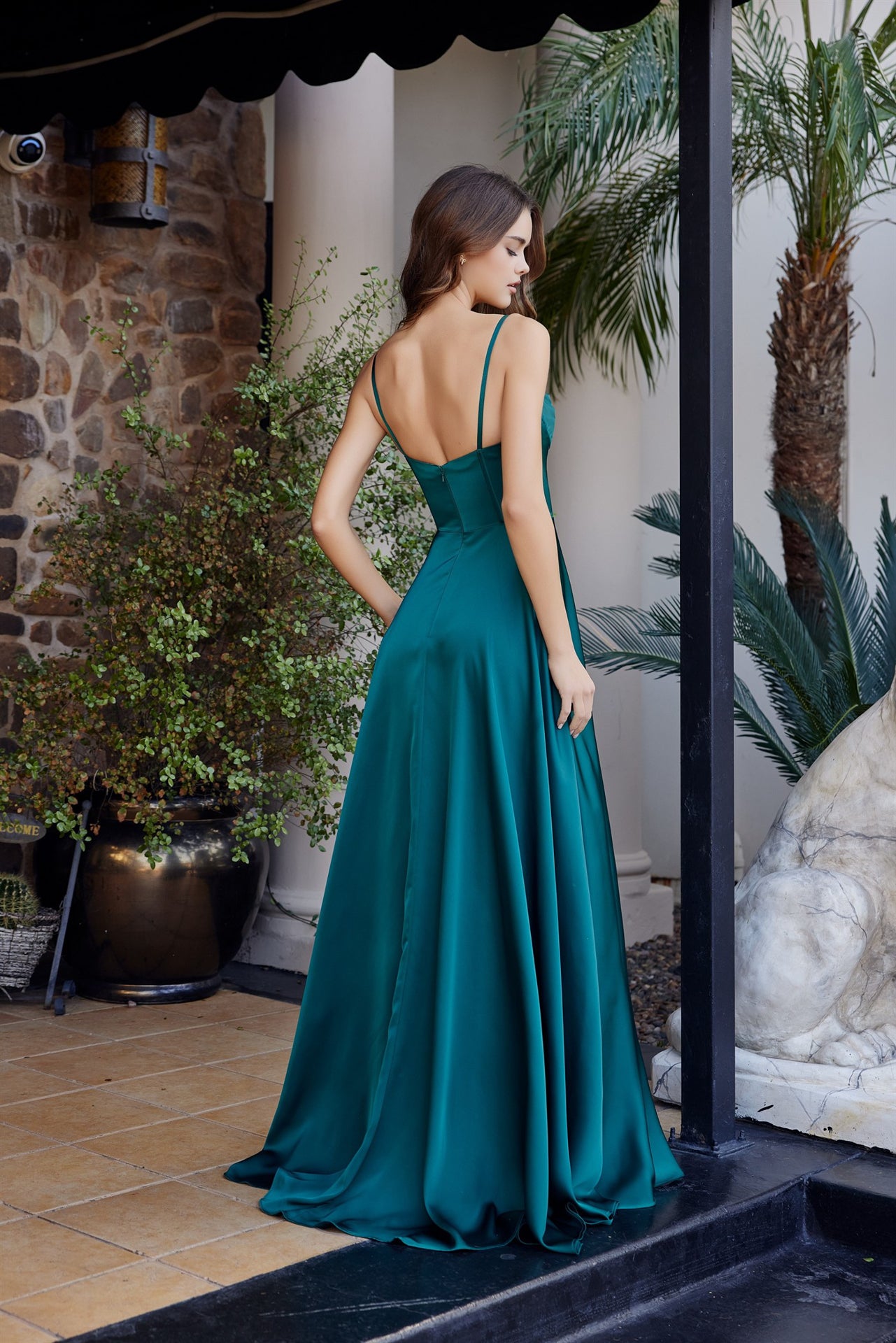 Elevate your formal moment in this stunning Nox Anabel A1744 satin gown. Featuring a sculpted corset bodice that flatters and supports, a graceful train for dramatic impact, and a scoop neckline that balances elegance with allure. The strategic slit adds modern sophistication to this pageant-ready design. Perfect for prom, pageants, or any black-tie occasion where you want to make an unforgettable entrance. Crafted from luxurious satin for a refined, polished finish.

Sizes: 00-16


Colors: Black, Burgundy,