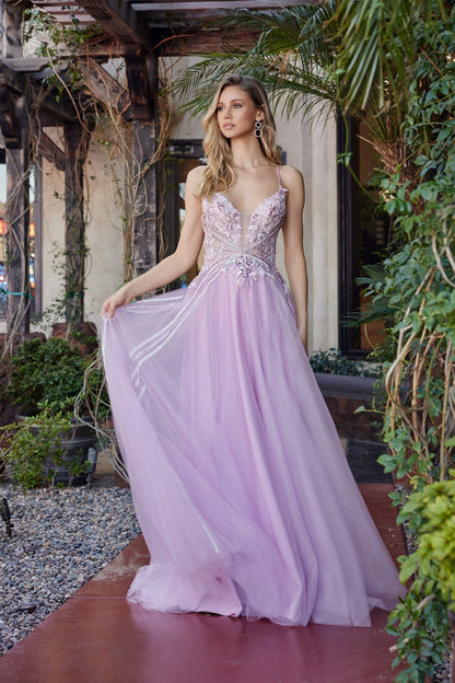 Nox Anabel's G1795 prom dress commands attention with its daring plunging V-neckline and sheer sequin corset bodice that catches light from every angle. Delicate spaghetti straps frame the shoulders while the backless design creates an elegant, modern silhouette. A graceful train adds dramatic movement and sophistication to your entrance. Perfect for prom, formal galas, or black-tie events where you want to make a memorable impression. This statement piece combines intricate beading with refined tailoring f