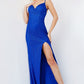 Jovani 08531 Sexy Long Embellished Net Straight Prom Pageant Gown. Experience glamour and sophistication in the Jovani 08531 Blue Sexy Embellished Net Prom Dress. 