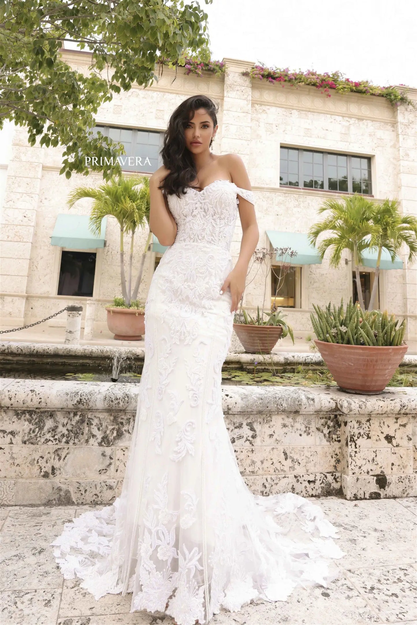 Primavera 11104 Long Wedding Dress - PromGirl Ivory / 6 Primavera 11104 Long Wedding Dress - PromGirl Ivory / 6