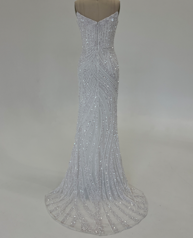 Ashley Lauren 11236 Size 14 IVORY Dress Beaded Sequin Prom Dress Pageant Gown Ashley Lauren 11236 Size 14 IVORY Dress Beaded Sequin Prom Dress Pageant Gown
