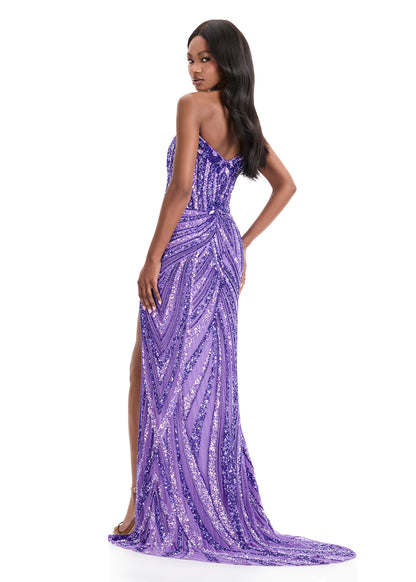 Ashley Lauren 11236 Beaded Sequins Prom Dress Pageant Gown