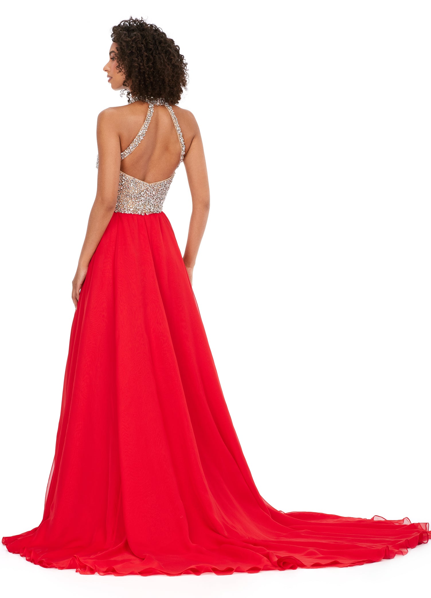 Ashley Lauren 11248 Formal Dress Red 0 / Ivory Ashley Lauren 11248 Formal Dress Red 0 / Ivory