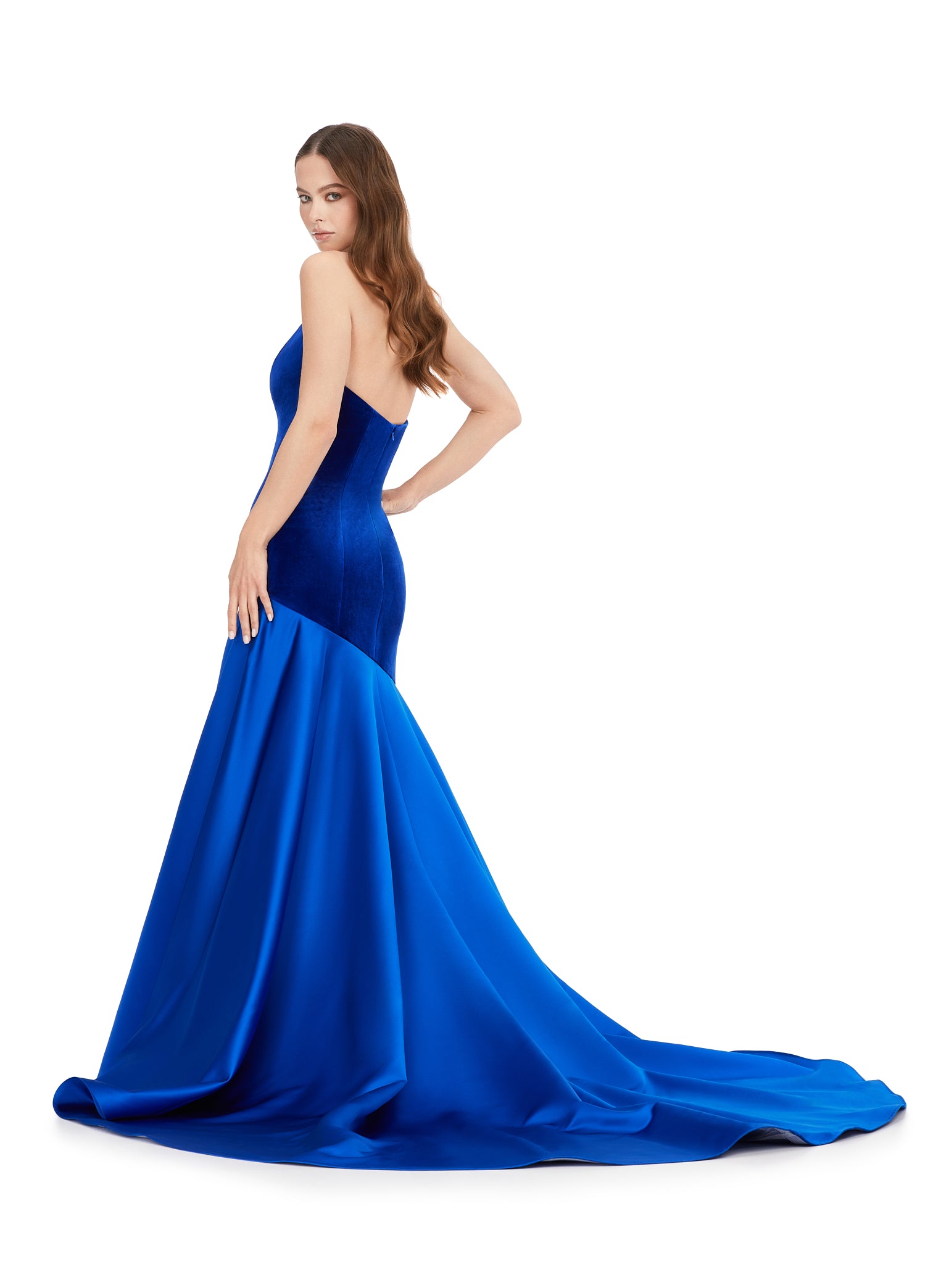 Ashley Lauren 11264 Formal Dress Royal 2 / Black/Ivory Ashley Lauren 11264 Formal Dress Royal 2 / Black/Ivory