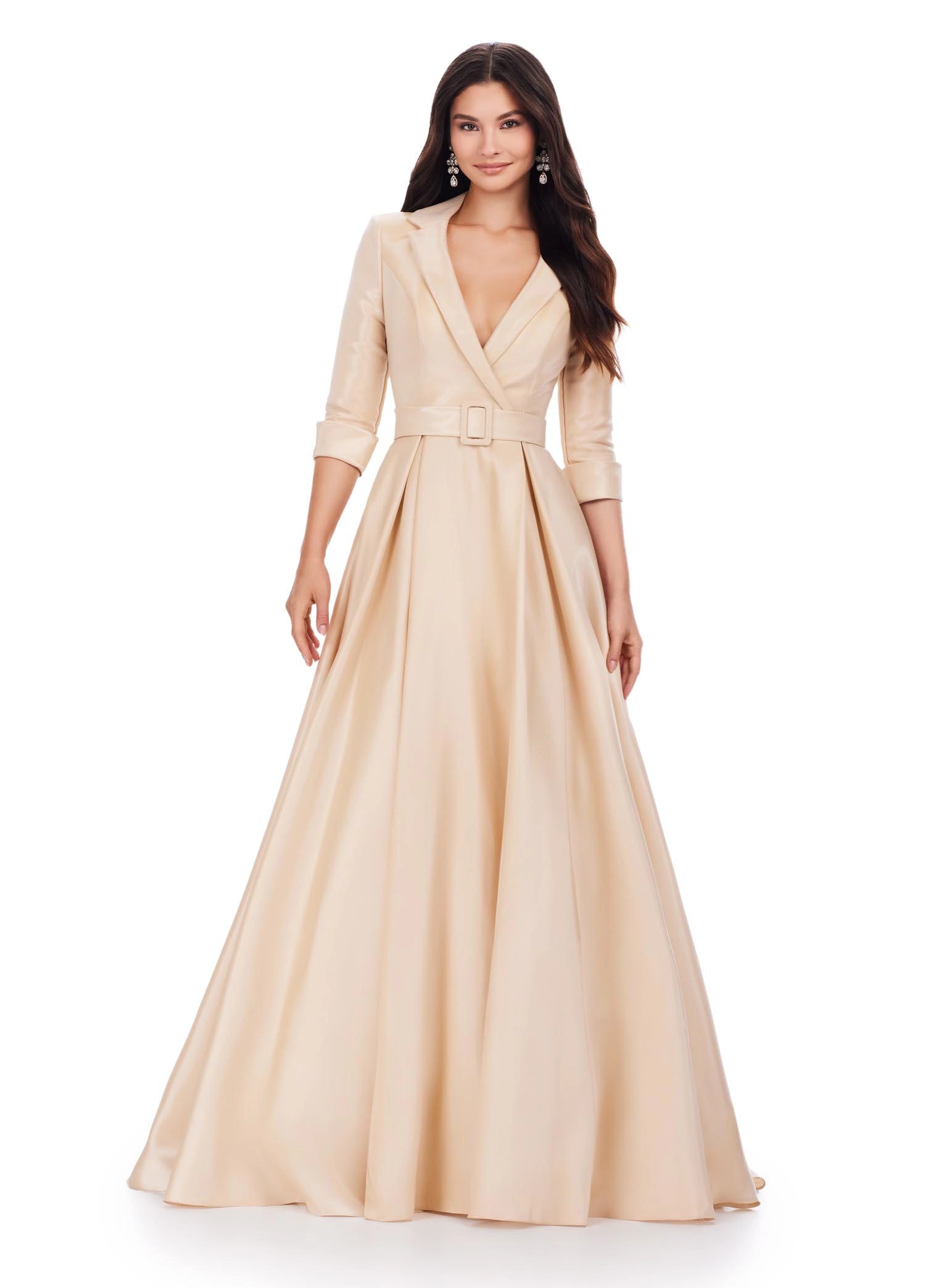 Ashley Lauren 11326 Formal Dress Champagne Glass Slipper Formals Ashley Lauren 11326 Formal Dress Champagne Glass Slipper Formals