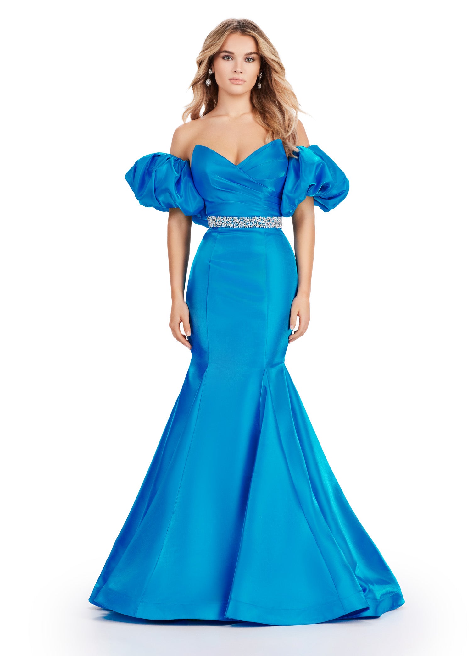 taffeta mermaid prom dress Ashley Lauren 11419 Formal Dresses Peacock – Glass Slipper Formals