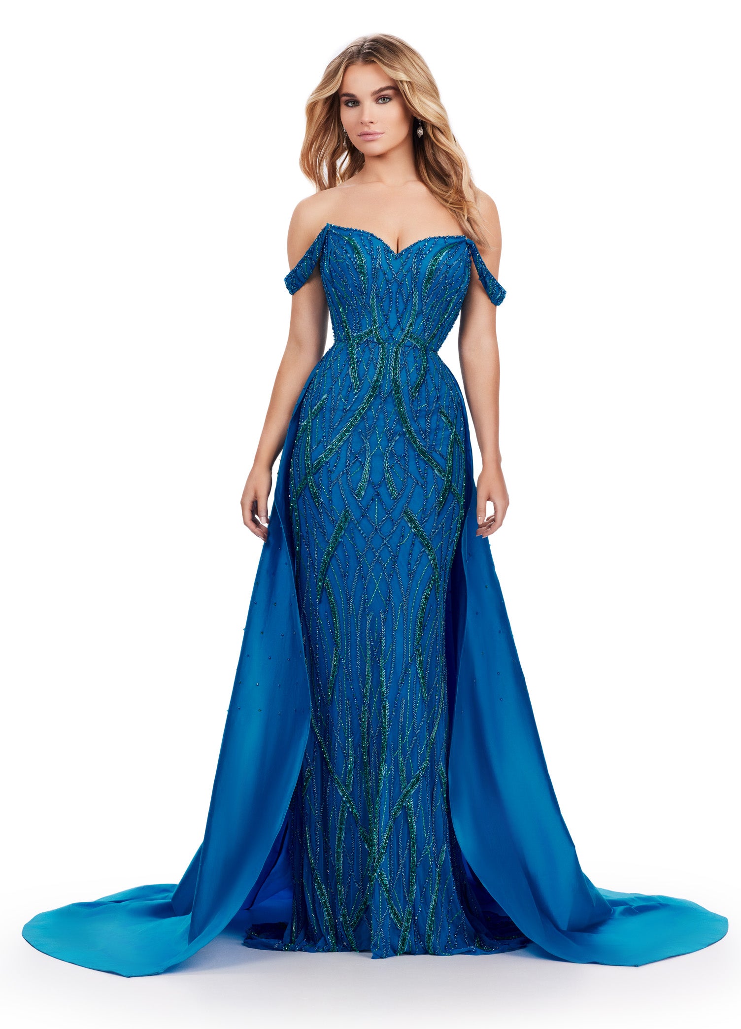 Ashley Lauren 11458 Formal Dresses Peacock 6 / Peacock