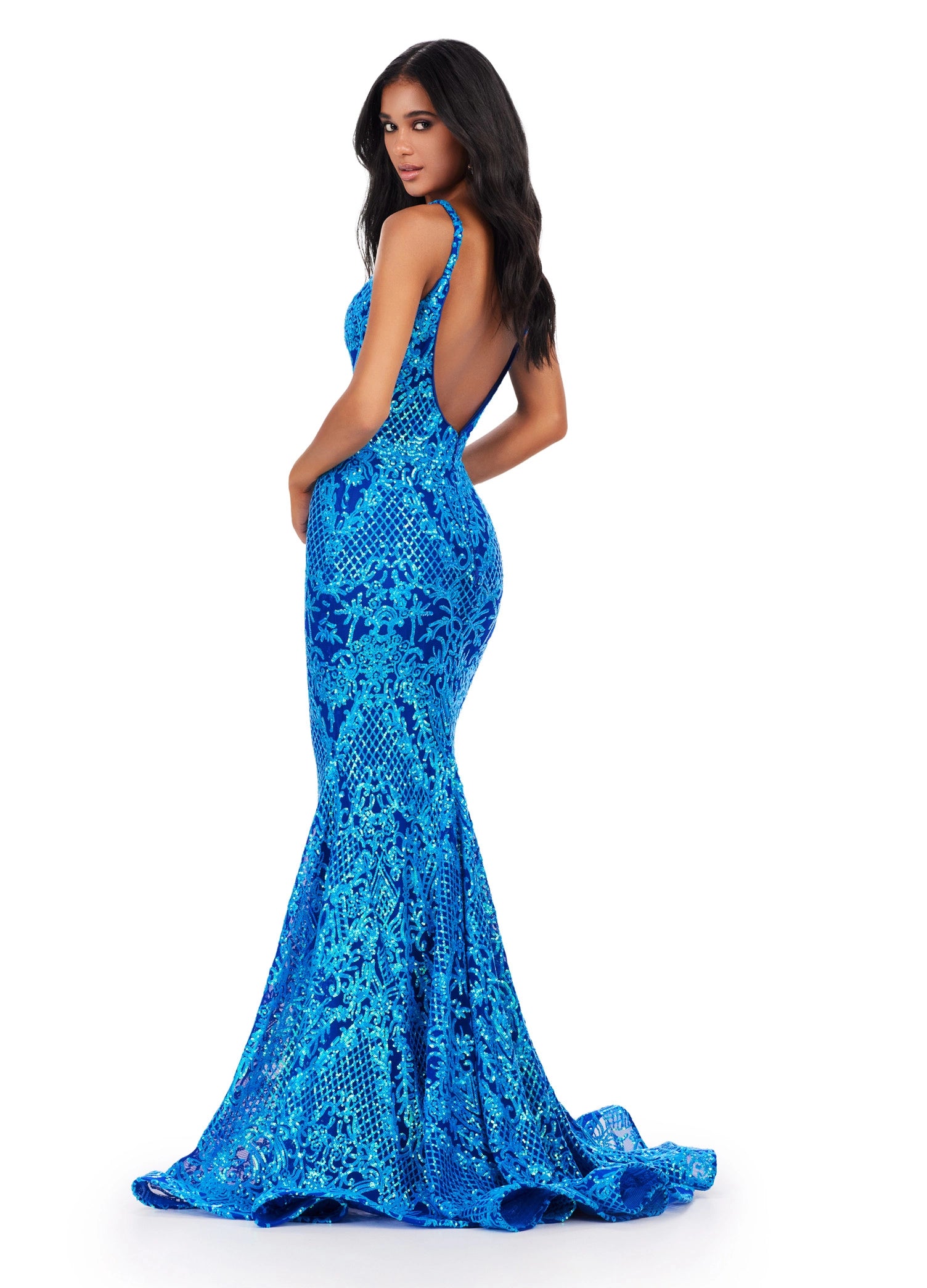 Ashley Lauren 11466 Prom Dress Hot Pink 12 / Silver/Ivory Ashley Lauren 11466 Prom Dress Hot Pink 12 / Silver/Ivory