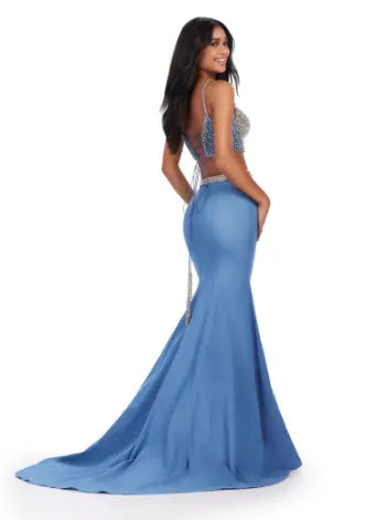 Ashley Lauren 11511 Formal Dresses Denim 0 / Denim