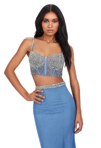 Ashley Lauren 11511 Formal Dresses Denim 0 / Denim Ashley Lauren 11511 Formal Dresses Denim 0 / Denim