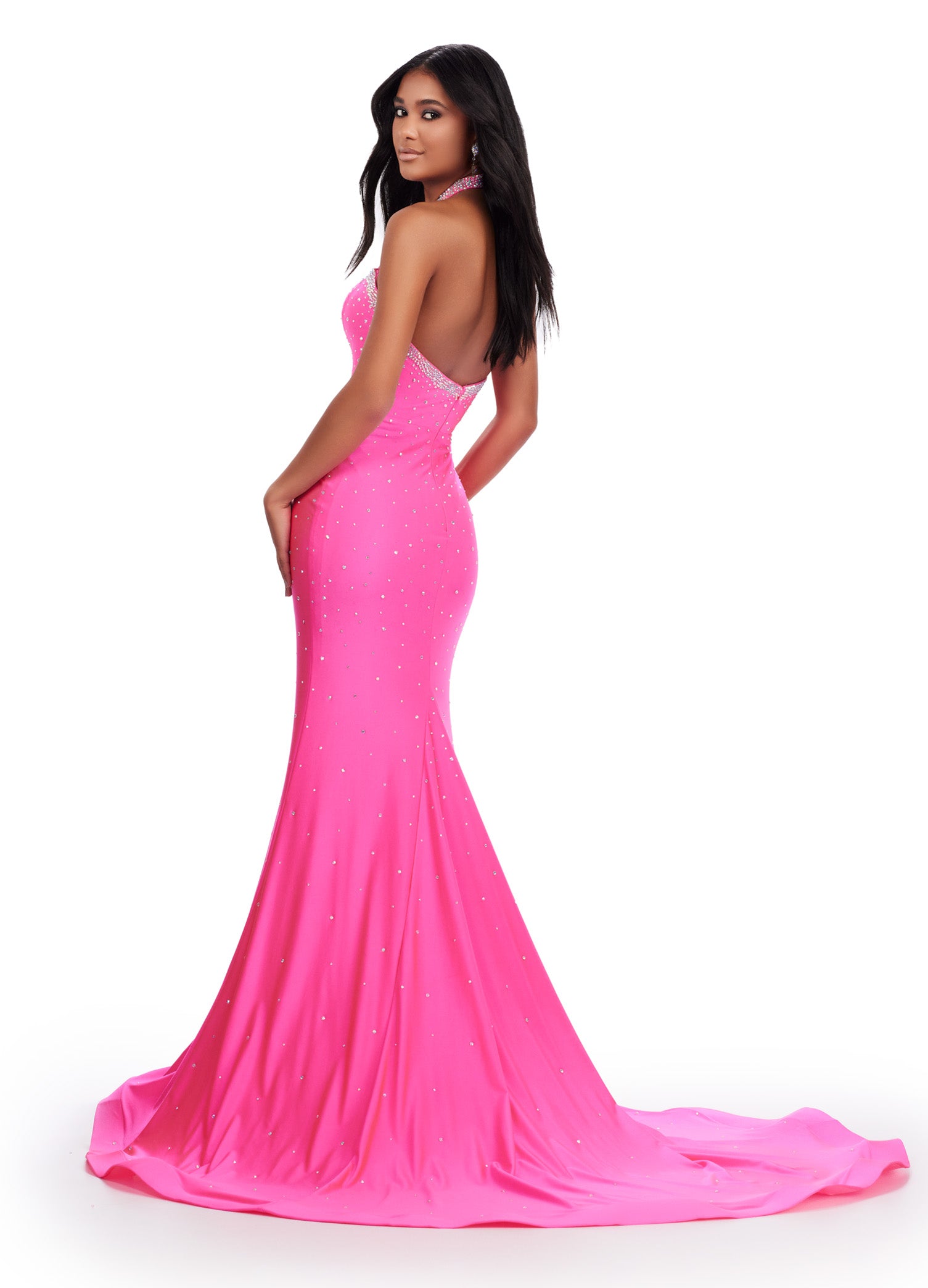 Ashley Lauren 11578 Formal Dresses Black 10 / Hot Pink Ashley Lauren 11578 Formal Dresses Black 10 / Hot Pink
