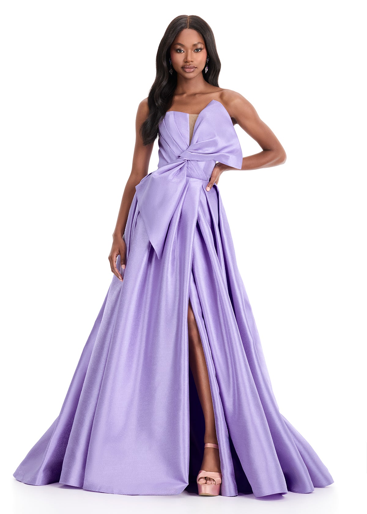 Ashley Lauren 11609 Formal Dress Ballgown Oversized Bow