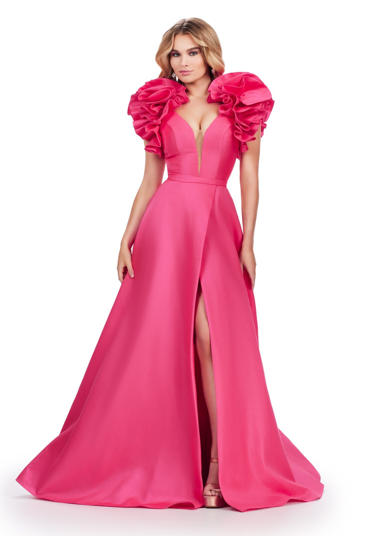 formal dresses slidell la Ashley Lauren 11610 Formal Dresses Emerald 18 / Hot Pink