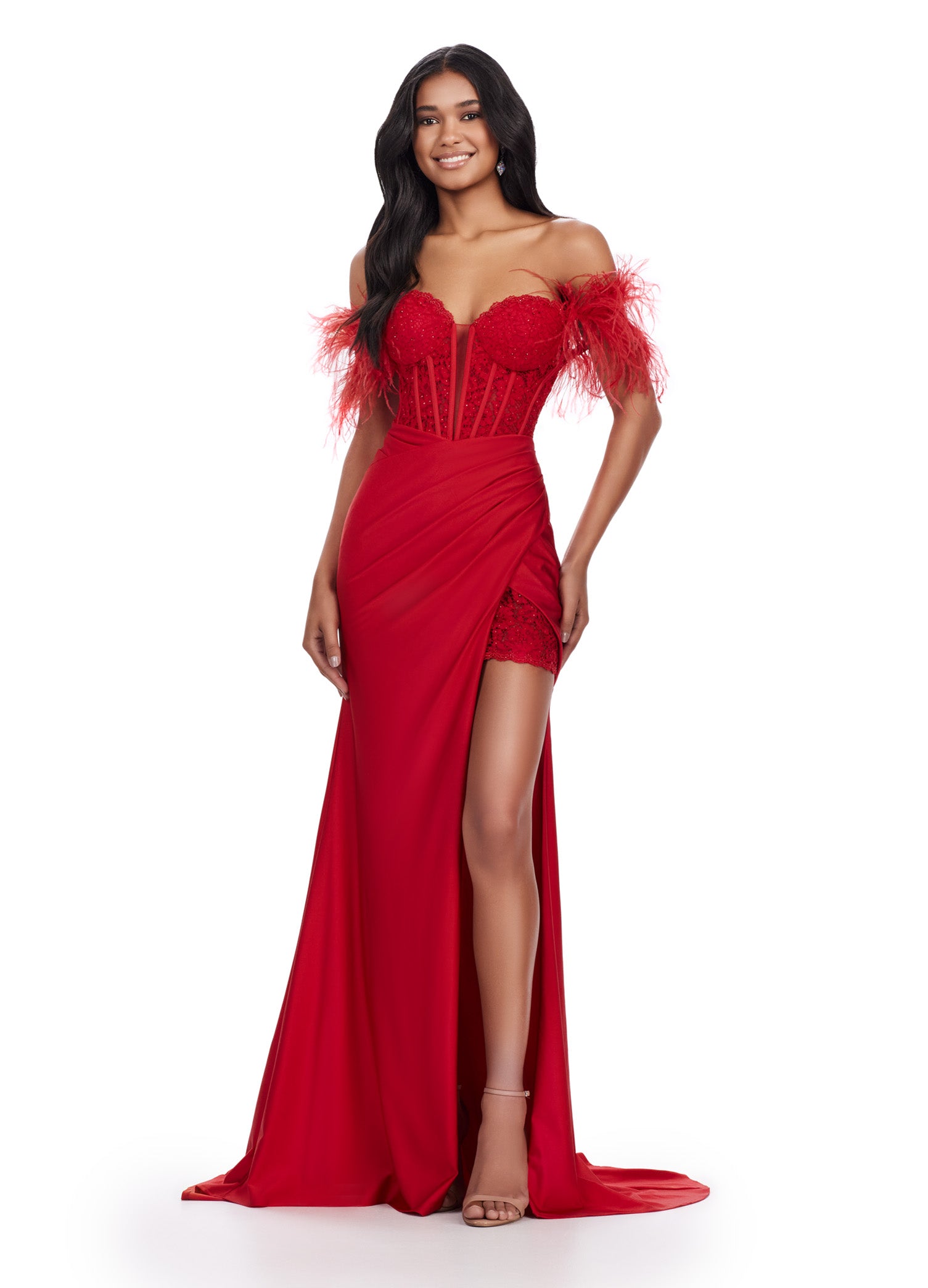 Ashley Lauren 11618 Formal Dresses Black 16 / Red
