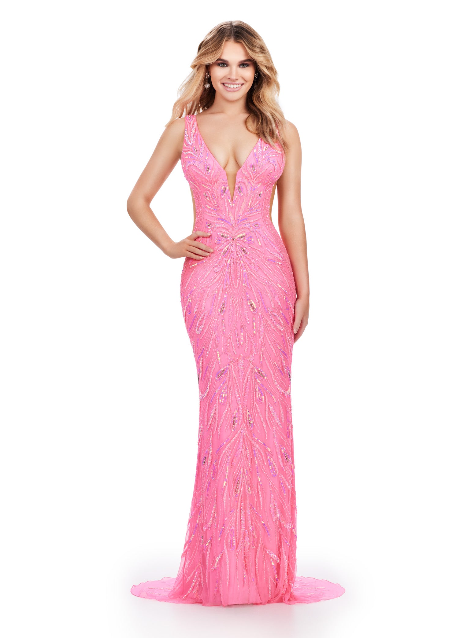 Ashley Lauren 11669 Formal Dresses Hot Pink 12 / Hot Pink