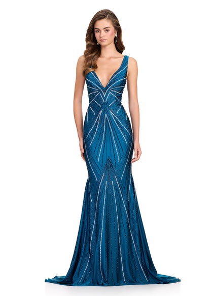 ASHLEYlauren 11693 Long Prom Dress Pageant Formal Evening Gown
