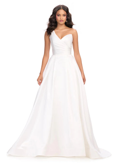 Indulge in pure luxury with our Ashley Lauren 11772 One Shoulder Ballgown Prom Dress. The sweetheart neckline and ruched bodice create a stunning silhouette, while the one-shoulder design adds a touch of drama. Perfect for a sophisticated evening event or special occasion. Elevate your style with this exclusive masterpiece.