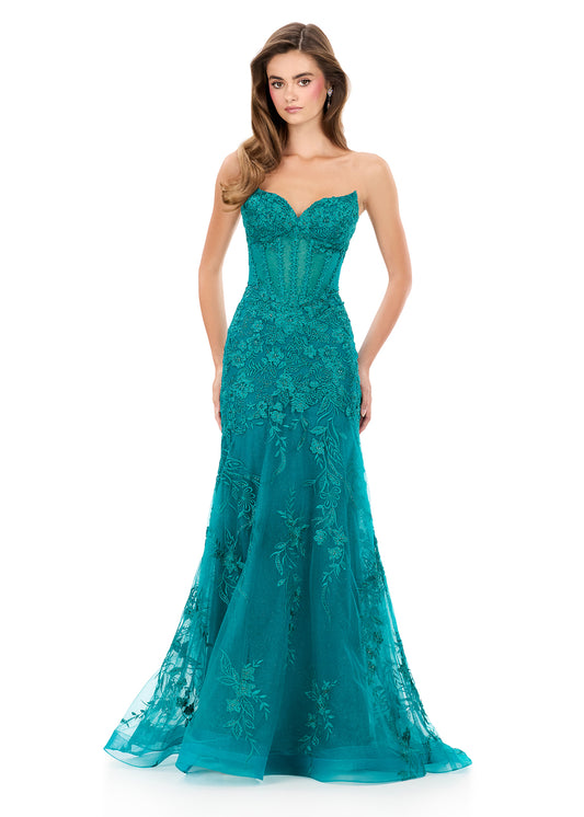Ashley Lauren Style 12060 Long Prom Dress Pageant Formal Evening Gown