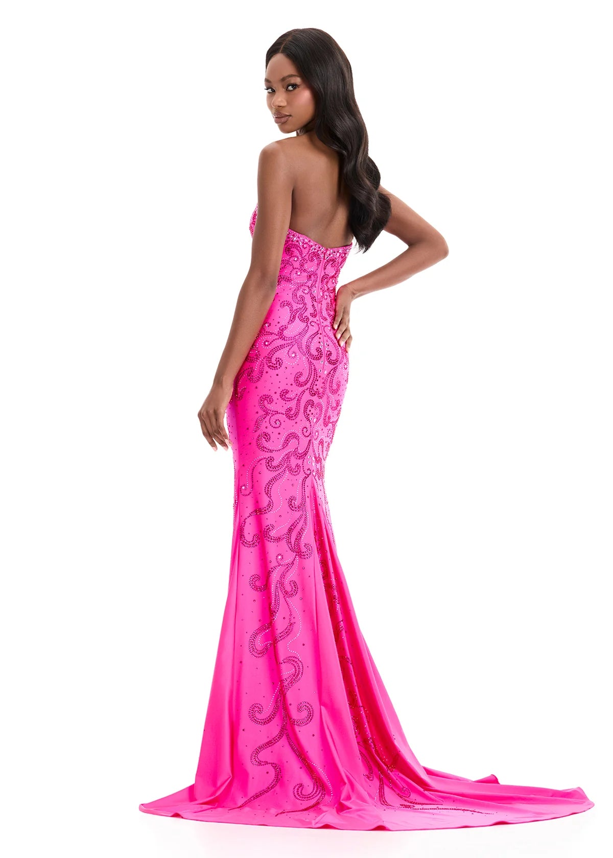Ashley Lauren Style 12074 is a long prom dress designed for pageant and formal evening events. This elegant gown features Ashley Lauren's signature attention to fit and detail, creating a flattering silhouette that stands out on stage and in photos.

Available Colors: Fuchsia, White, Peacock

This Ashley Lauren dress is an ideal choice for prom, pageant competitions, formal galas, and red carpet events.

Designer: Ashley Lauren
Style Number: 12074