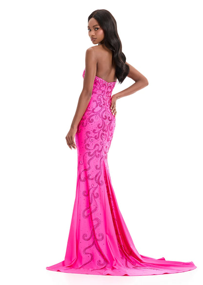 Ashley Lauren Style 12074 is a long prom dress designed for pageant and formal evening events. This elegant gown features Ashley Lauren's signature attention to fit and detail, creating a flattering silhouette that stands out on stage and in photos.

Available Colors: Fuchsia, White, Peacock

This Ashley Lauren dress is an ideal choice for prom, pageant competitions, formal galas, and red carpet events.

Designer: Ashley Lauren
Style Number: 12074