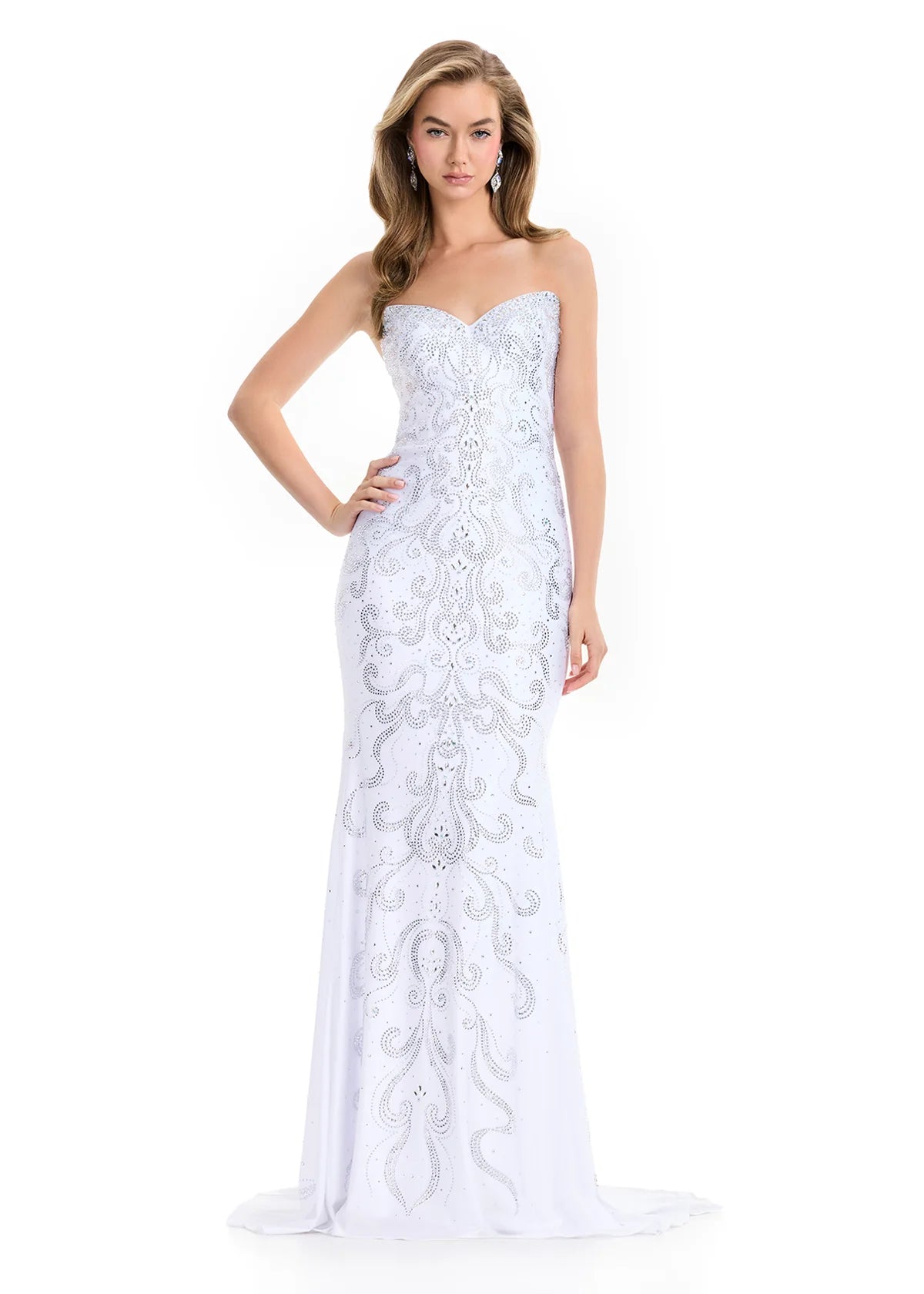 Ashley Lauren Style 12074 is a long prom dress designed for pageant and formal evening events. This elegant gown features Ashley Lauren's signature attention to fit and detail, creating a flattering silhouette that stands out on stage and in photos.

Available Colors: Fuchsia, White, Peacock

This Ashley Lauren dress is an ideal choice for prom, pageant competitions, formal galas, and red carpet events.

Designer: Ashley Lauren
Style Number: 12074