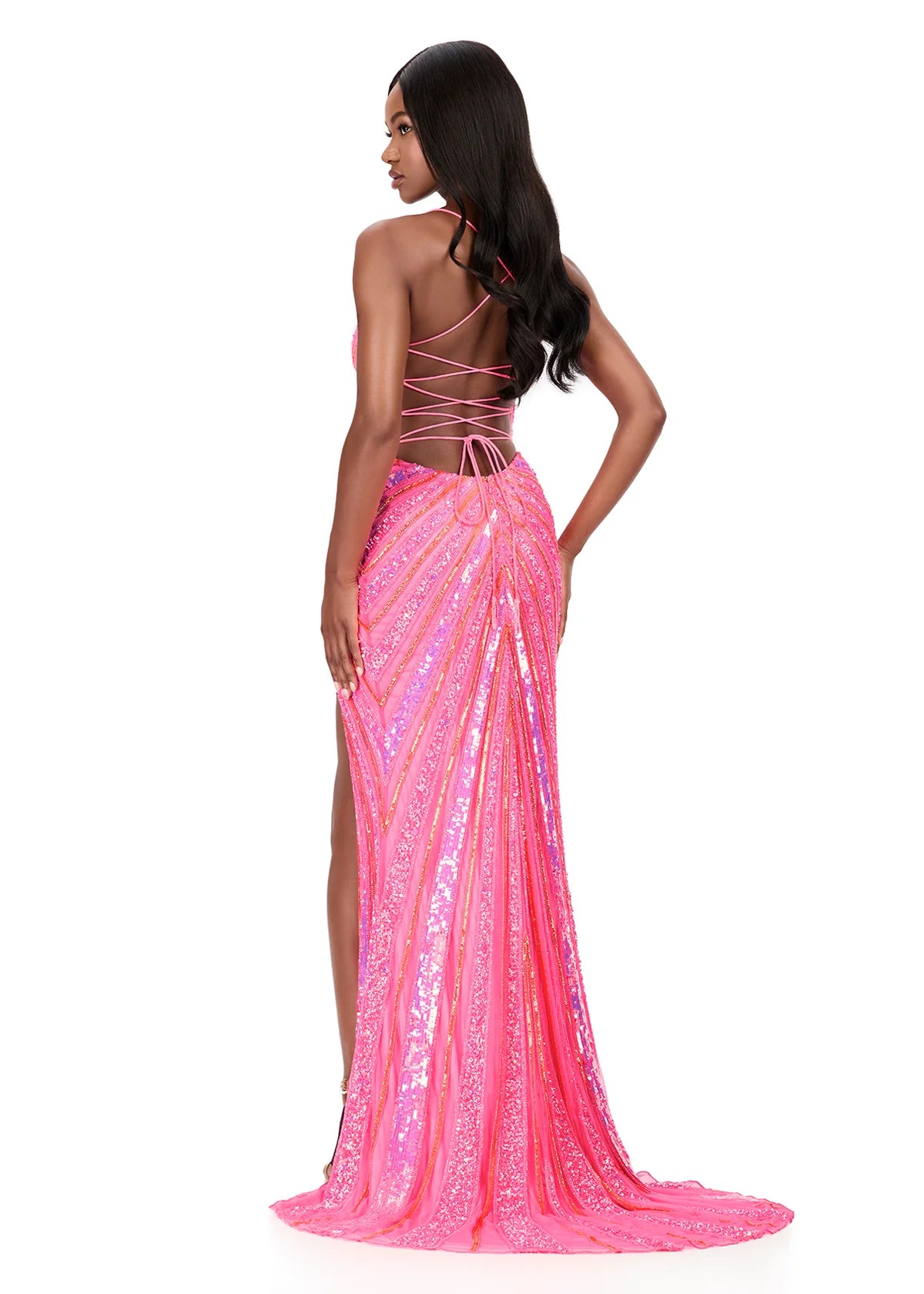 Ashley Lauren Style 12149 is a long prom dress designed for pageant and formal evening events. This elegant gown features Ashley Lauren's signature attention to fit and detail, creating a flattering silhouette that stands out on stage and in photos.