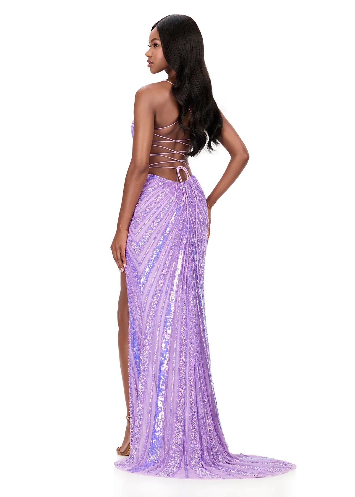 Ashley Lauren Style 12149 Long Prom Dress Pageant Formal Evening Gown 16 / Gold