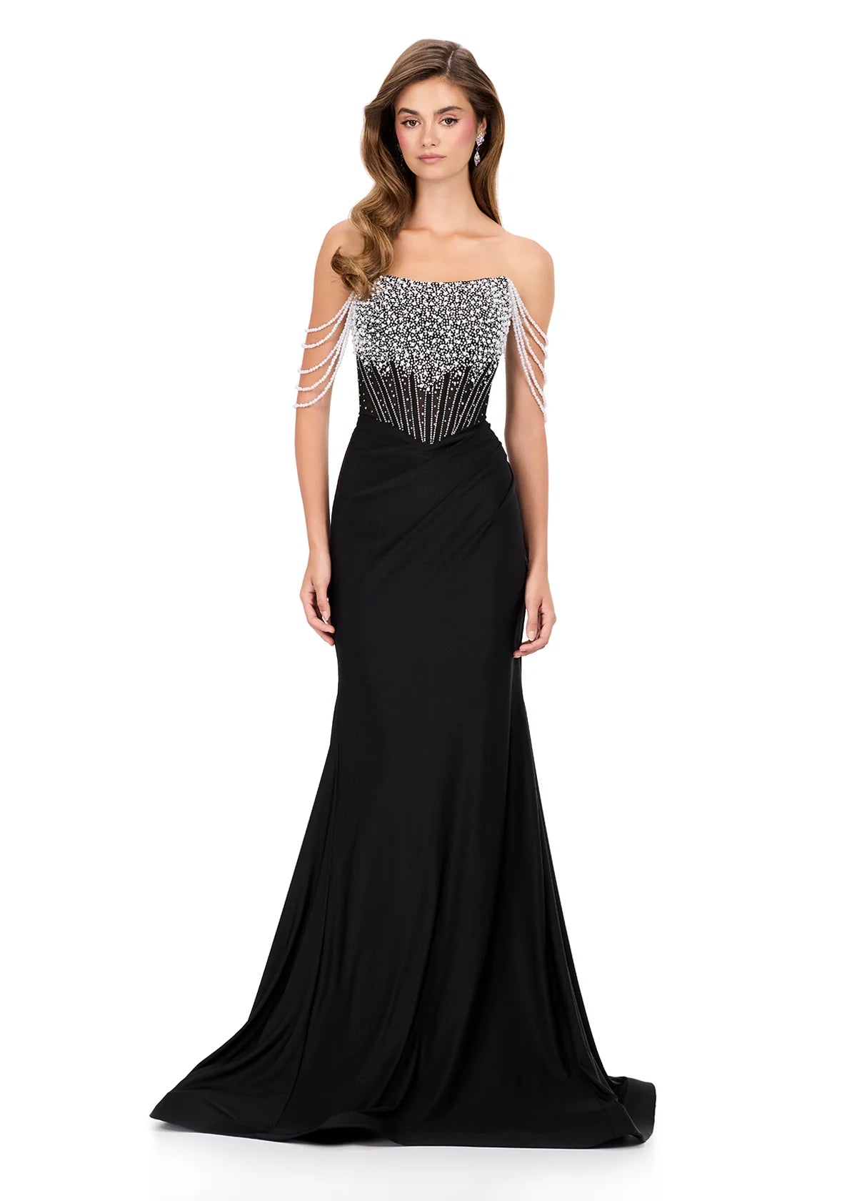 Ashley Lauren Style 12154 is a long prom dress designed for pageant and formal evening events. This elegant gown features Ashley Lauren's signature attention to fit and detail, creating a flattering silhouette that stands out on stage and in photos.

Available Colors: Black, Ice Pink, Sky, White