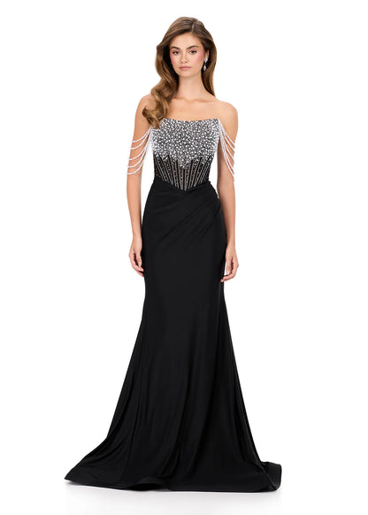 Ashley Lauren Style 12154 is a long prom dress designed for pageant and formal evening events. This elegant gown features Ashley Lauren's signature attention to fit and detail, creating a flattering silhouette that stands out on stage and in photos.

Available Colors: Black, Ice Pink, Sky, White