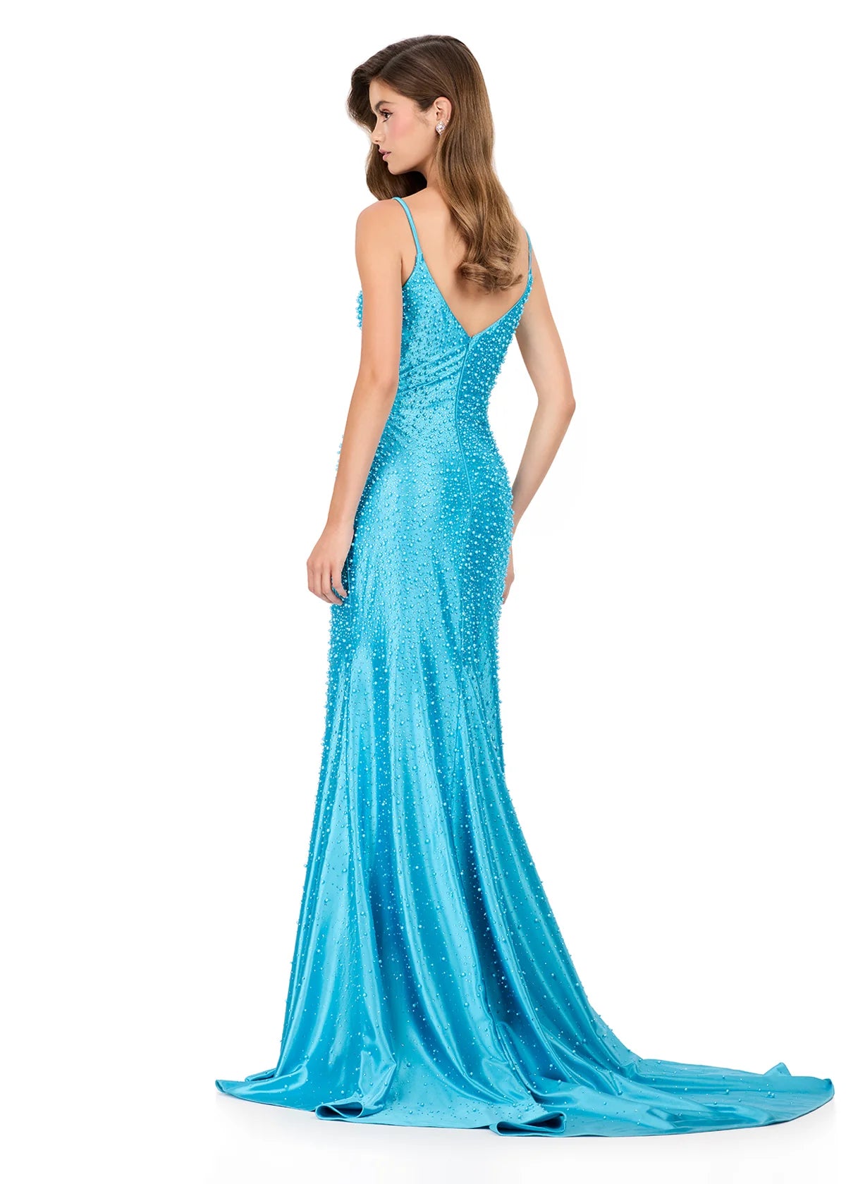 Ashley Lauren 12155 Pearl Prom Dress Pageant Formal Gown