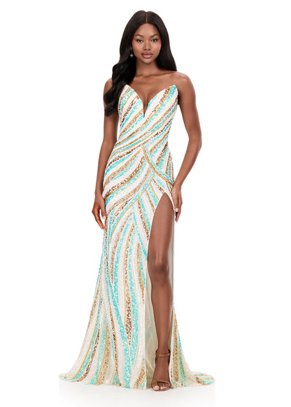 Ashley Lauren Style 12218 is a long prom dress designed for pageant and formal evening events. This elegant gown features Ashley Lauren's signature attention to fit and detail, creating a flattering silhouette that stands out on stage and in photos.

Available Colors: Aqua/Ivory, Multi/Black, Neon Pink, Pink