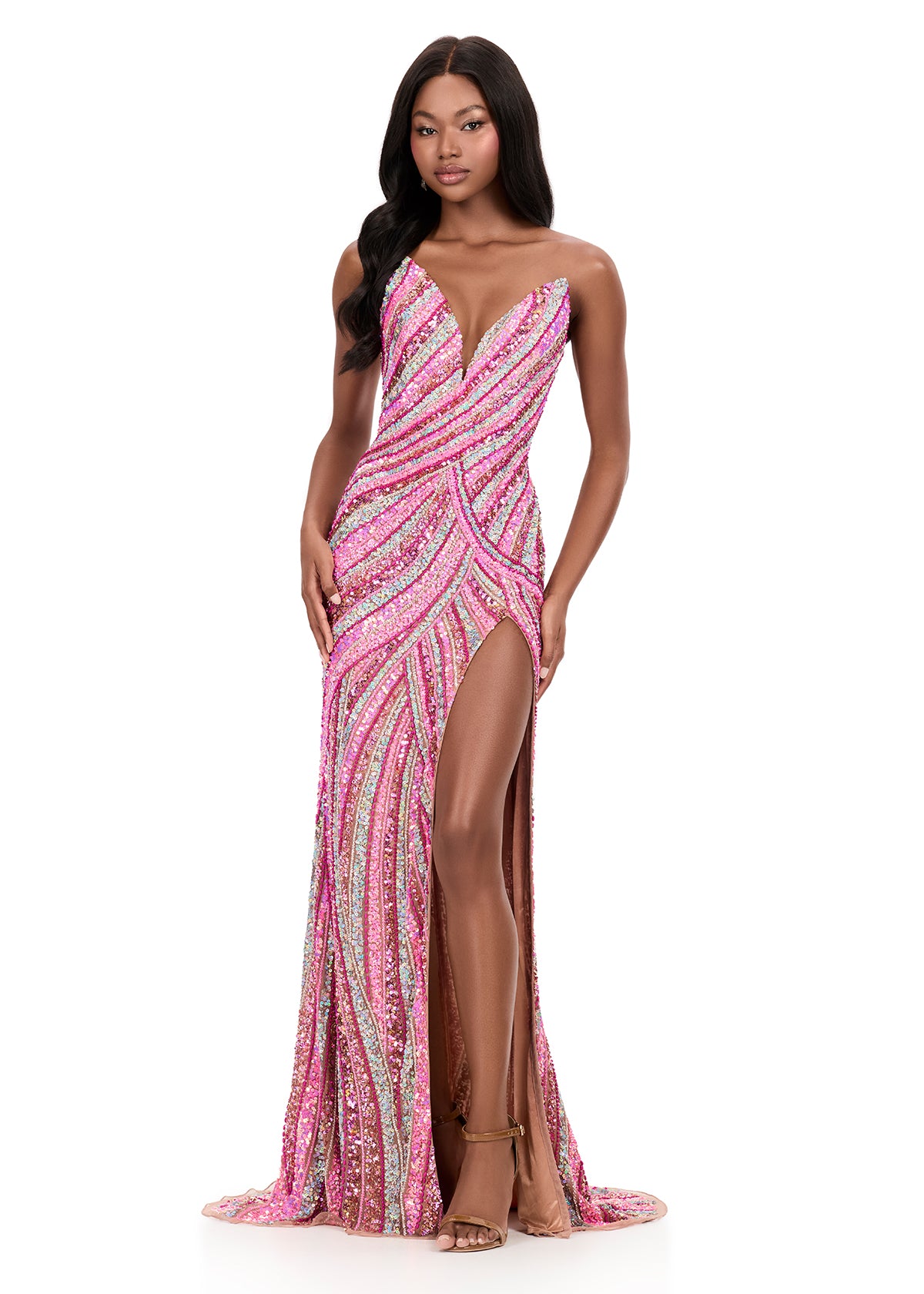 Ashley Lauren Style 12218 is a long prom dress designed for pageant and formal evening events. This elegant gown features Ashley Lauren's signature attention to fit and detail, creating a flattering silhouette that stands out on stage and in photos.

Available Colors: Aqua/Ivory, Multi/Black, Neon Pink, Pink
