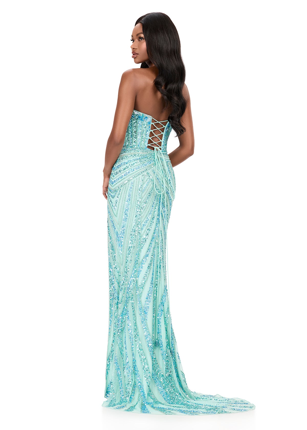 Ashley Lauren Style 12230 is a long prom dress designed for pageant and formal evening events. This elegant gown features Ashley Lauren's signature attention to fit and detail, creating a flattering silhouette that stands out on stage and in photos.