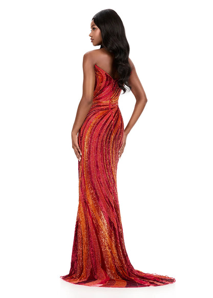 Ashley Lauren Style 12231 is a long prom dress designed for pageant and formal evening events. This Ashley Lauren dress is an ideal choice for prom, pageant competitions, formal galas, and red carpet events.