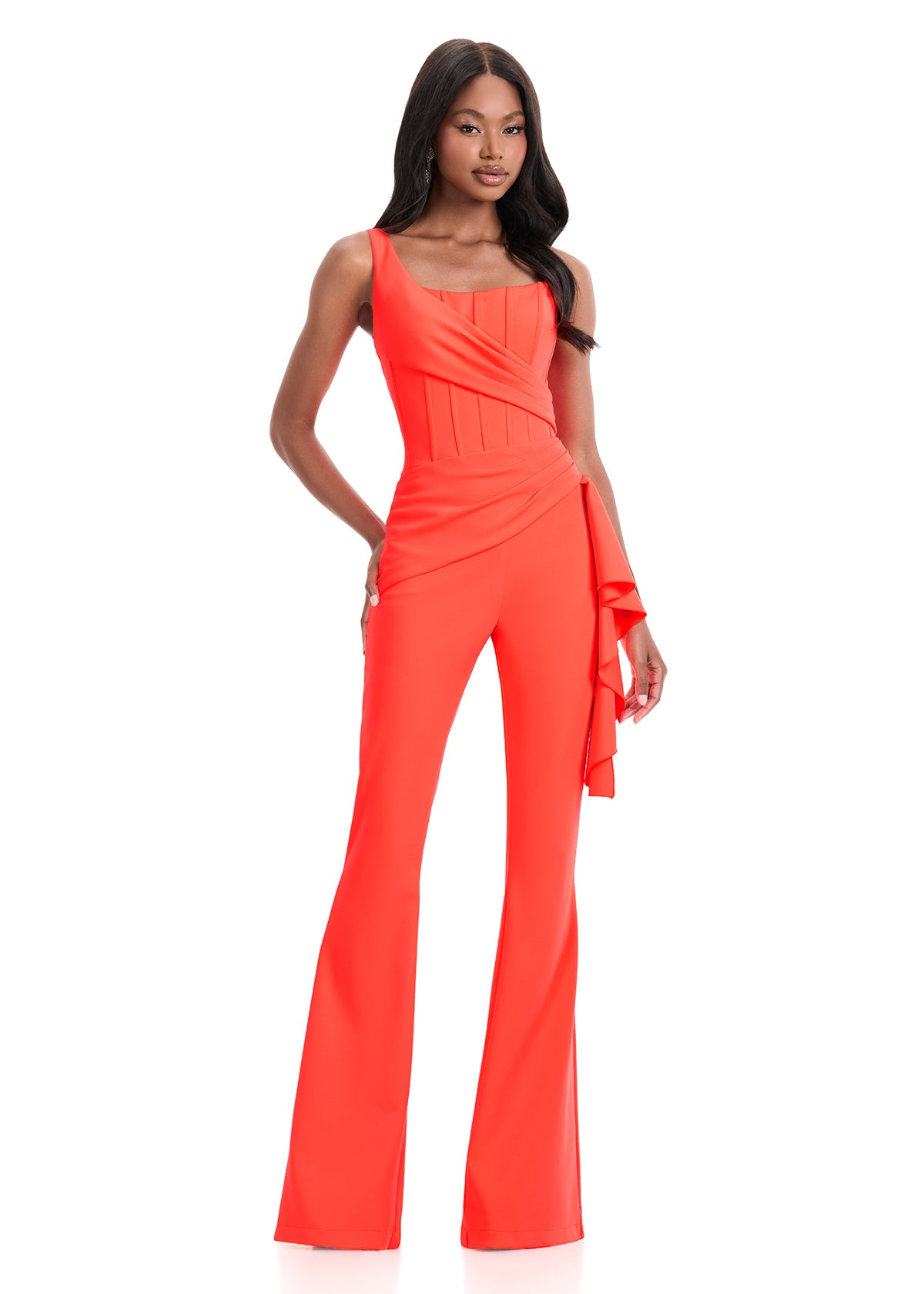 Ashleylauren 12233 Scuba pageant jumpsuit – Glass Slipper Formals