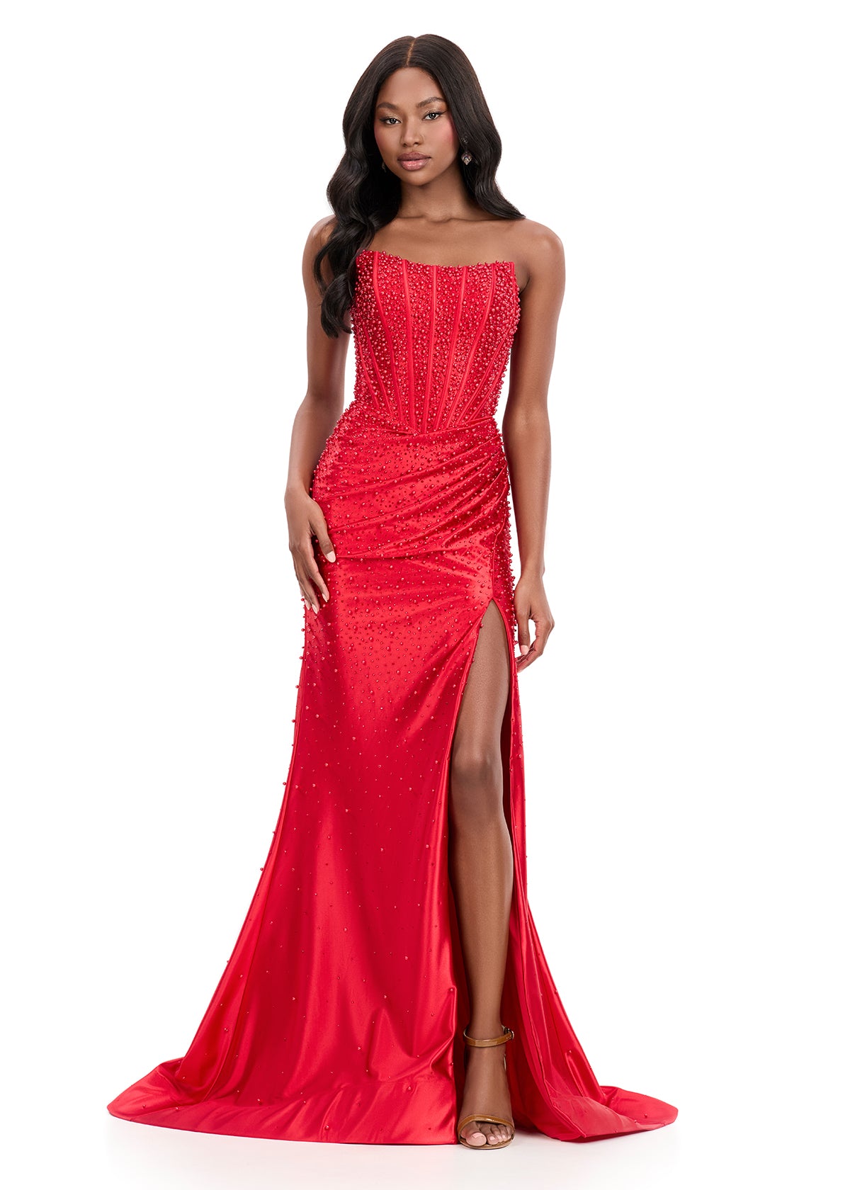 ASHLEYlauren 12356 Pearl Corset Prom Dress Pageant Gown – Glass ASHLEYlauren 12356 Pearl Corset Prom Dress Pageant Gown – Glass