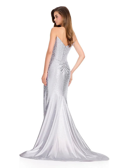 Ashleylauren 12356 Pearl Corset Prom Dress Pageant Gown