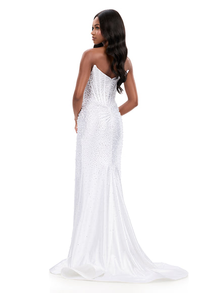 Ashley Lauren 12356 Pearl Corset Prom Dress Pageant Gown