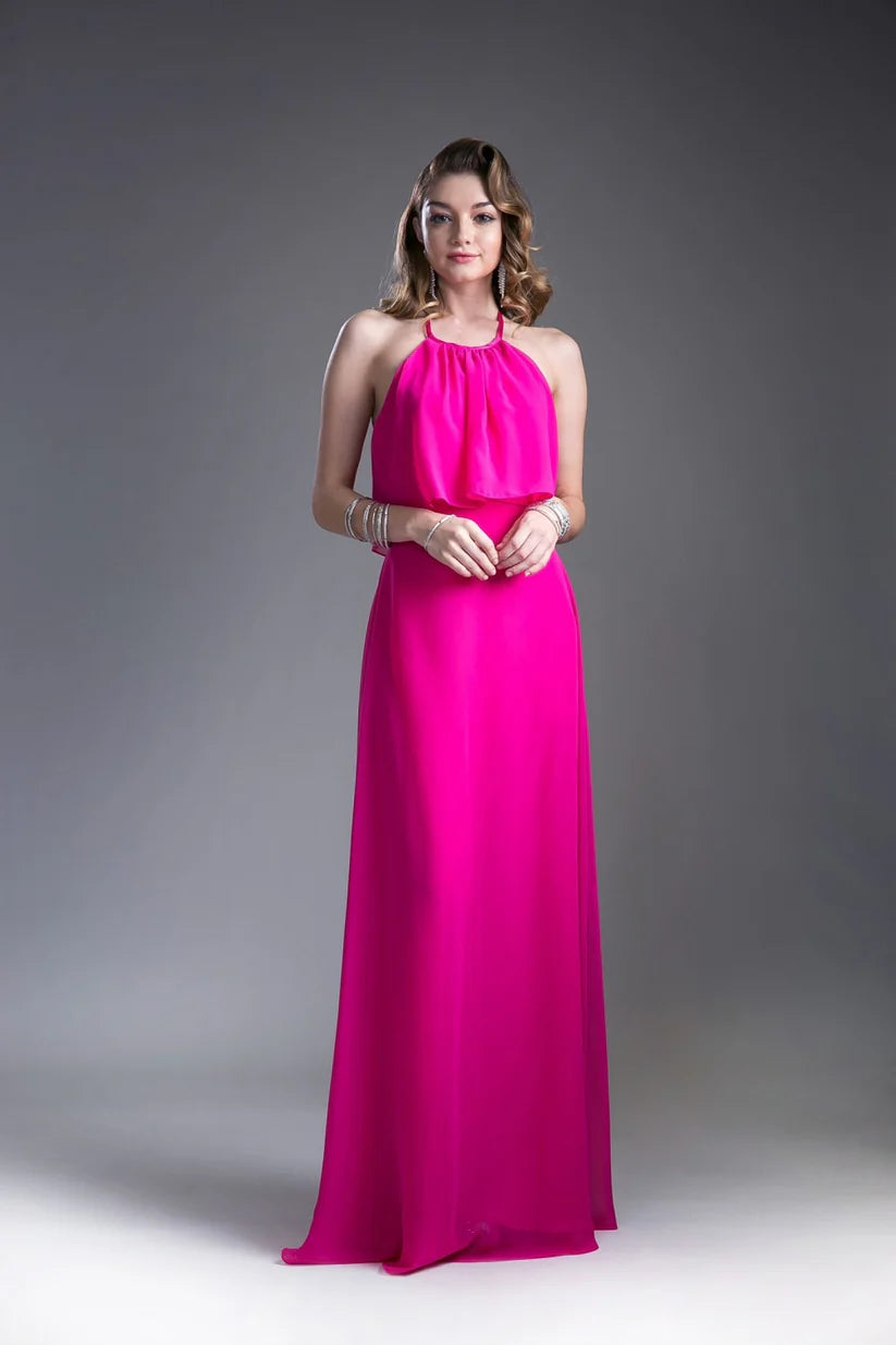 This Ladivine 13031 long formal gown in vibrant fuchsia features a sophisticated high neck and an elegant cape drape, offering a modern yet timeless silhouette. Designed for bridesmaids or special occasions, its striking structure enhances posture and presence while providing comfortable movement. The size 4 fit ensures a tailored appearance, making it an excellent choice for refined events demanding both style and grace.

Size: 4

Color: Fuchsia
